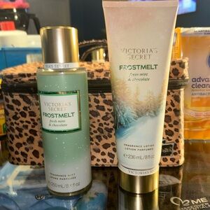 Victoria's Secret Frostmelt Fragrance Mist and Lotion Set - Green and White